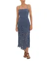 Vix Mei Long Slim Fit Swim Cover-up Dress In Blue