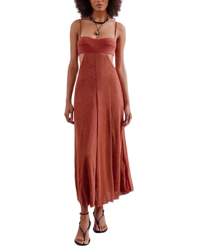 Vix Melinda Long Dress In Red