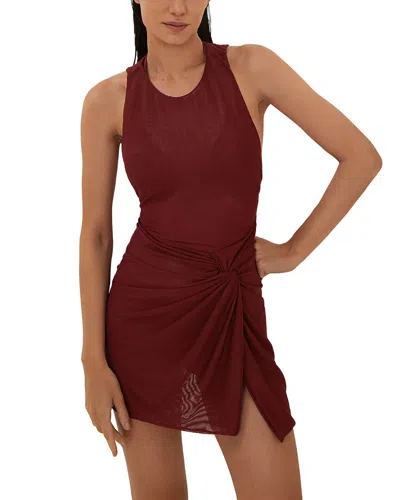 Vix Mila Sheer Cover-up In Burgundy