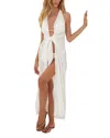 Vix Solid Mita Long Gauze Coverup In Off White