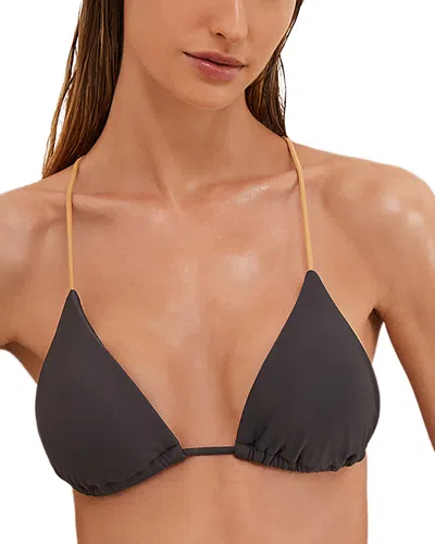 Vix Nancy T Back Bikini Top In Grey