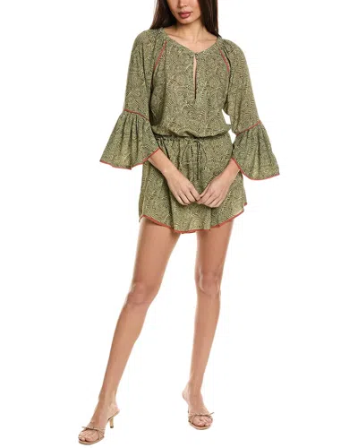 Vix Ortiz Green Layla Short Cover Romper