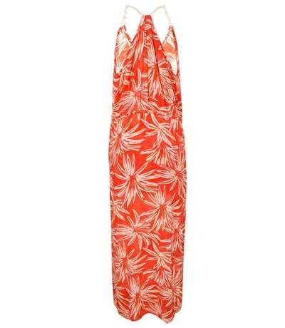 Vix Palm Julie Long Dress In Red