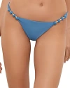 Vix Paula Embellished Bikini Bottom In Light Blue