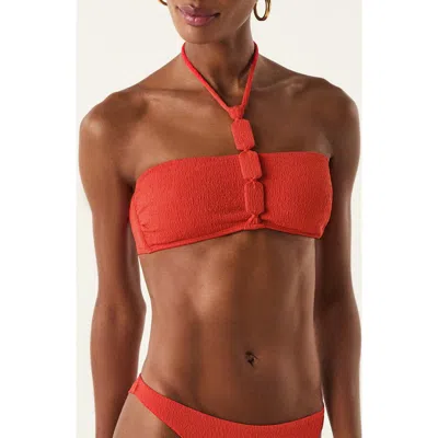 Vix Paula Hermanny Alix Bandeau Bikini Top In Red