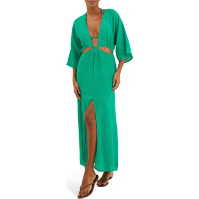 Vix Paula Hermanny Allie Cutout Cotton Cover-up Maxi Dress