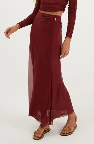 Vix Paula Hermanny Amira Cover-up Maxi Skirt In Red
