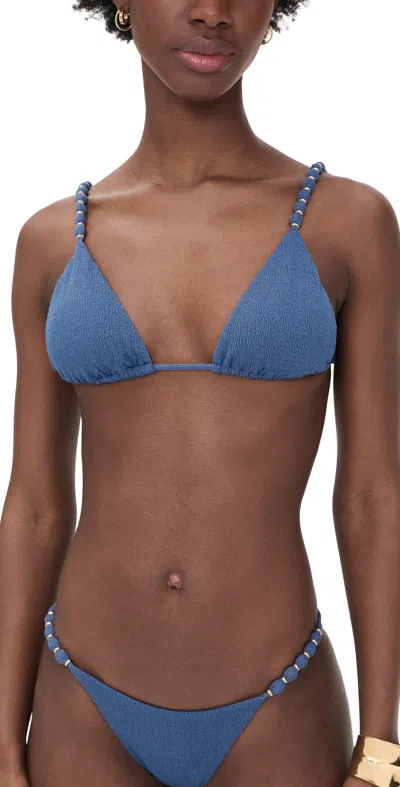 Vix Paula Hermanny Beads Tri Parallel Top Blue