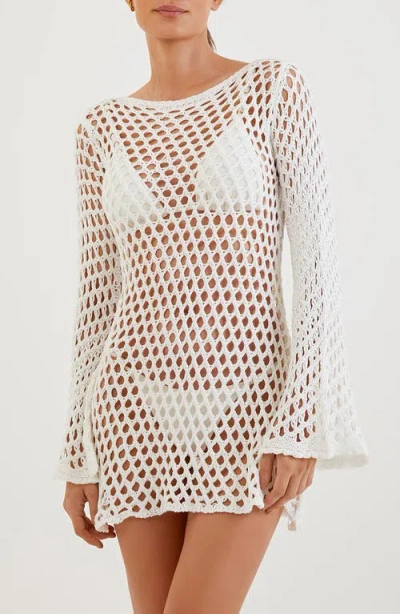 Vix Paula Hermanny Belle Crochet Long Sleeve Cover-up Dress
