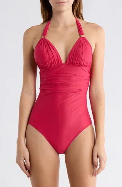 Vix Paula Hermanny Bia One-piece Swimsuit In Burgundy