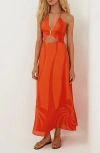 Vix Paula Hermanny Cherie Aurea Cutout Cover-up Maxi Sundress