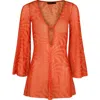 Vix Paula Hermanny Cherie Lidi Long Sleeve Cover-up Dress