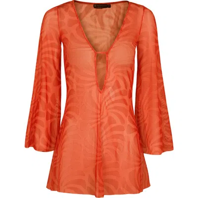 Vix Paula Hermanny Cherie Lidi Long Sleeve Cover-up Dress