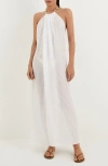 Vix Paula Hermanny Cloe Halter Cover-up Maxi Dress