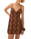 Vix Paula Hermanny Coen Mini Dress In Brown