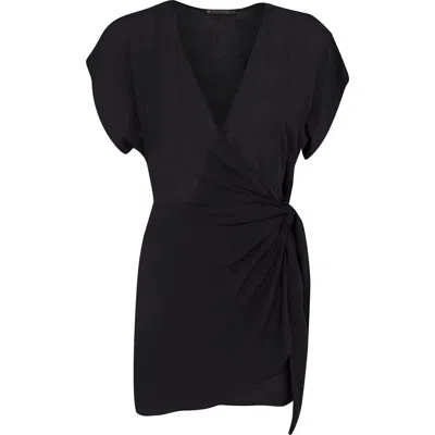 Vix Paula Hermanny Emily Cover-up Minidress In Black