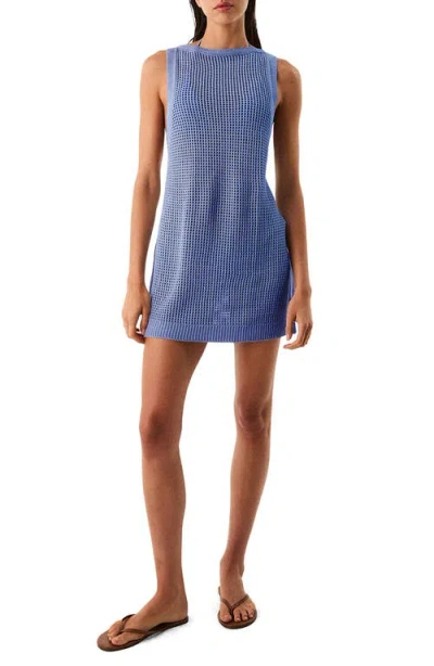 Vix Paula Hermanny Erika Open Knit Cover-up Dress In Animal Print
