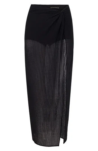 Vix Paula Hermanny Eug Cover-up Midi Skirt In Black