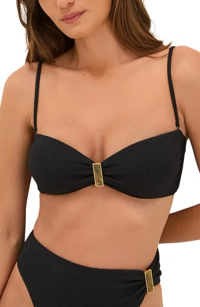 Vix Paula Hermanny Firenze Blake Convertible Bandeau Bikini Top In Black