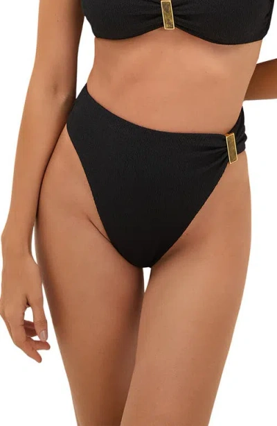Vix Paula Hermanny Firenze Blake Gigi High Waist Bikini Bottoms In Black