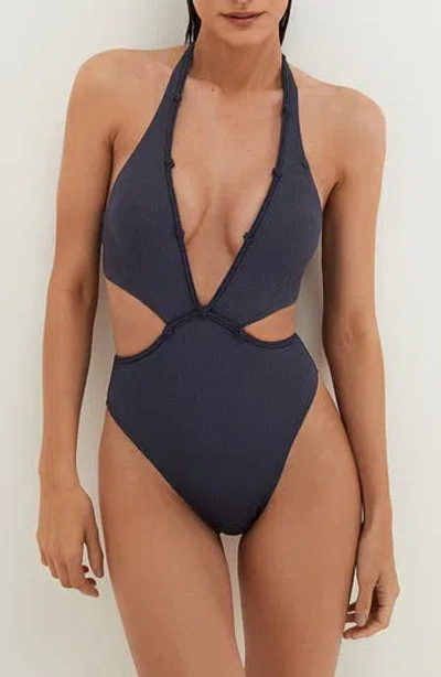 Vix Paula Hermanny Firenze Clea One-piece Swimsuit In Blue