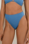 Vix Paula Hermanny Firenze Gigi Hot High Waist Bikini Bottoms In Blue