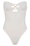 Vix Paula Hermanny Firenze Jolie Strapless One-piece Swimsuit In White