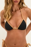 Vix Paula Hermanny Firenze Lily Triangle Bikini Top In Black