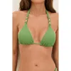 Vix Paula Hermanny Firenze Paula Triangle Bikini Top In Green