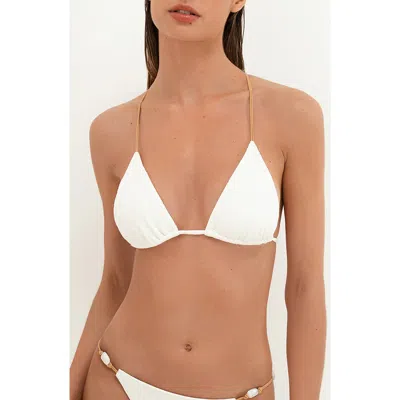 Vix Paula Hermanny Firenze T-back Beaded Triangle Bikini Top