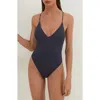 Vix Paula Hermanny Firenze Textured One-piece Swimsuit In Blue