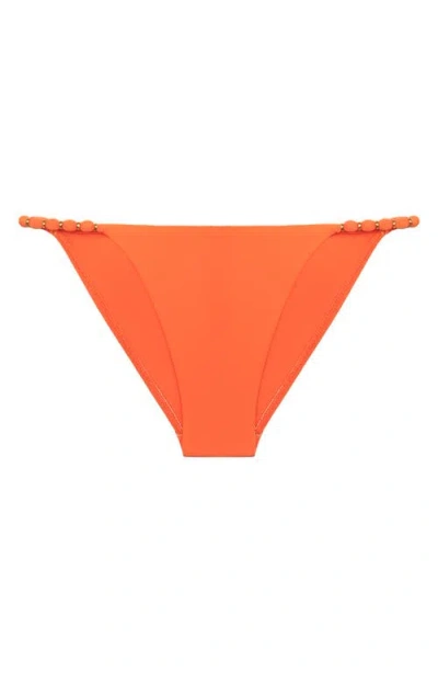 Vix Paula Hermanny Full Coverage Beaded Swim Bottoms In Orange