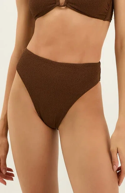 Vix Paula Hermanny Gigi Hot High Waist Bikini Bottoms In Brown