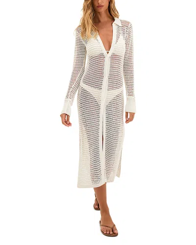 Vix Paula Hermanny Jenne Chemise Swim Cover-up In White