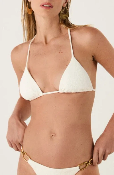 Vix Paula Hermanny Jo T-back Triangle Bikini Top In White