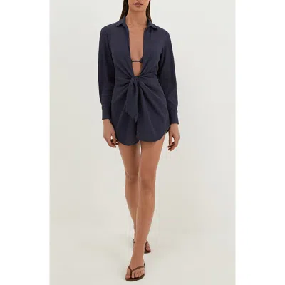 Vix Paula Hermanny Juliete Long Sleeve Cotton Cover-up Dress