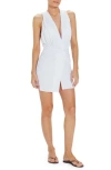 Vix Paula Hermanny Karina Twist Front Cover-up Minidress In White