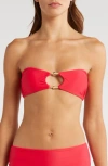 Vix Paula Hermanny Layla Bandeau Bikini Top In Red