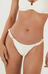 Vix Paula Hermanny Leanne Jacquard Bikini Bottoms In White