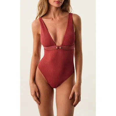 Vix Paula Hermanny Lian Amala One-piece Swimsuit In Red