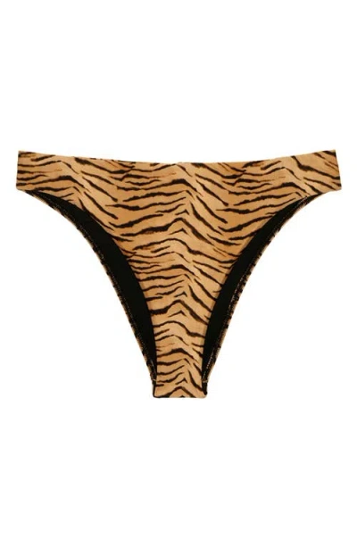 Vix Paula Hermanny Lindsay Tiger Print Bikini Bottoms In Animal Print