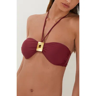 Vix Paula Hermanny Liza Bandeau Bikini Top In Red