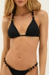 Vix Paula Hermanny Vix Milos Triangle T Back Bikini Top In Black