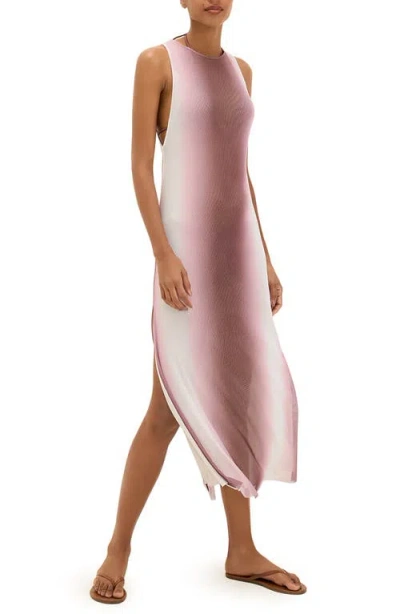 Vix Paula Hermanny Nebula Twist Cover-up Dress In Purple