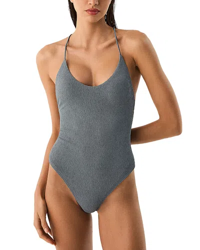 Vix Paula Hermanny Nika One Piece Swimsuit In Gray