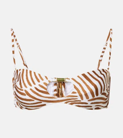 Vix Paula Hermanny Pam Printed Bandeau Bikini Top In Multi