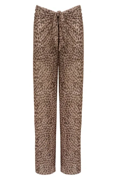 Vix Paula Hermanny Pareo Cover-up Pants In Brown