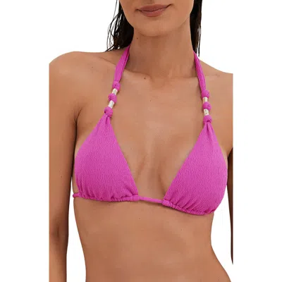 Vix Paula Hermanny Paula Firenze Triangle Bikini Top In Pink