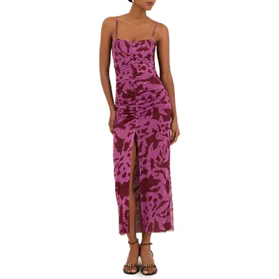 Vix Paula Hermanny Ponche Tyla Midi Cover-up Dress In Pink
