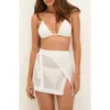 Vix Paula Hermanny Rena Open Knit Cover-up Pareo In White